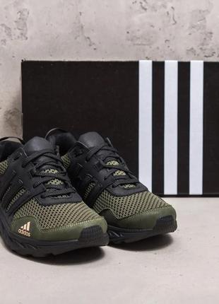 Кроссовки мужские adidas climacool olive кожа-сетка1 фото