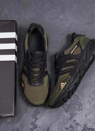 Кроссовки мужские adidas climacool olive кожа-сетка2 фото