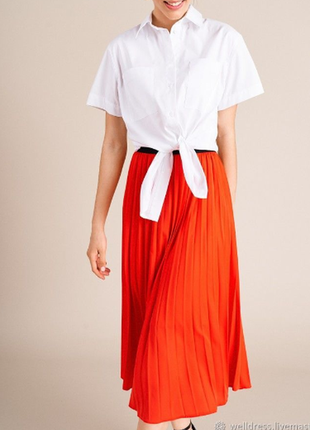 Спідниця плісе червона