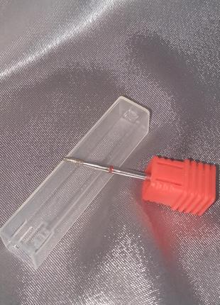 Фреза алмазна для апаратного манікюру червона полум'я