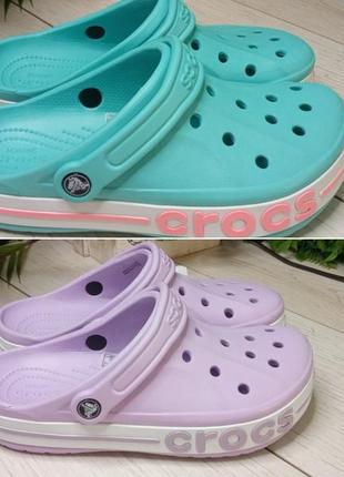 Crocs bayaband clog charcoal / volt green 205089 женские кроксы сабо1 фото