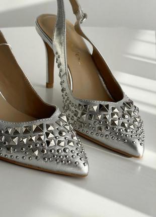 Alma en peña босоножки туфли серебряные натуральная кожа2 фото