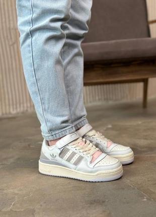 Кроссовки adidas forum white pink4 фото
