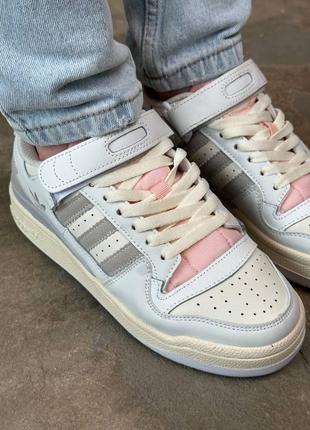 Кроссовки adidas forum white pink