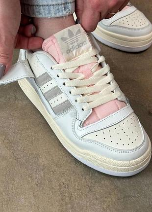 Кроссовки adidas forum white pink5 фото