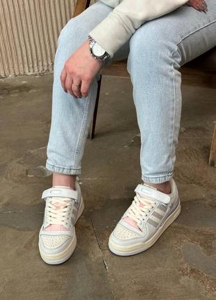 Кроссовки adidas forum white pink7 фото