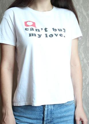 Белая футболка с надписью с размер 36 bershka