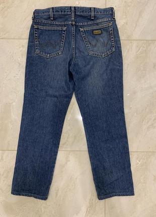 Вінтажні джинси wrangler чоловічі сині класичні штани5 фото