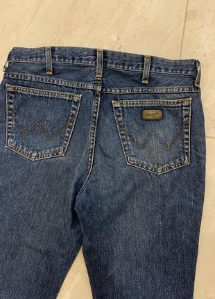 Вінтажні джинси wrangler чоловічі сині класичні штани6 фото