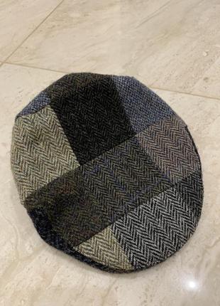 Твідова кепка восьміклінка жиганка harris tweed вовняна