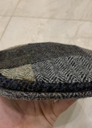 Твидовая кепка восьмиклинка жиганка harris tweed шерстяная5 фото