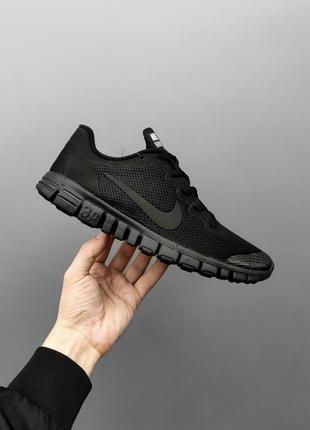 Стильні чоловічі кросівки nike free run 3.0 black чорні