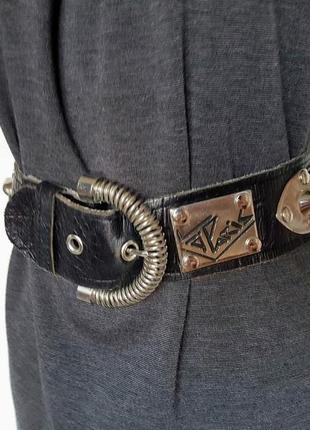 Редкий винтажный пояс, via paris, франция. кожа. 78 см (50мм)