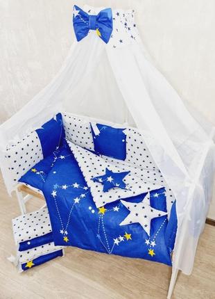 Детский постельный набор в кроватку для новорожденных3 фото