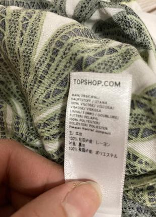 Брючный комбинезон комбез в тропический принт topshop, m5 фото