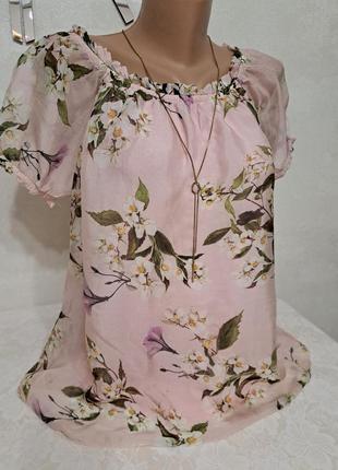 Блуза итальялия в цветы1 фото