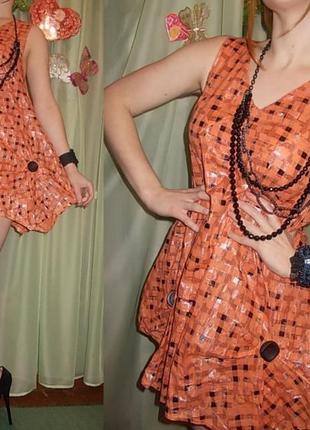 Оранжевая стильная туника