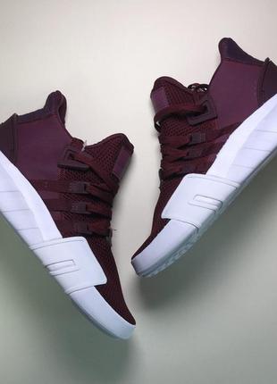 Шикарні чоловічі кросівки adidas equipment bordo white .