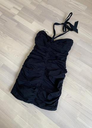 Дуже красиве міні чорне плаття5 фото