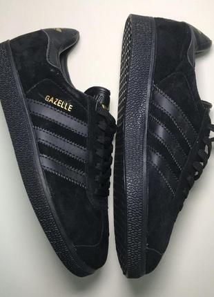 Кросівки adidas gazelle black, чорні кросівки адідас газель