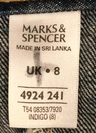 Модная джинсовая юбка с вышивкой marks&spencer, р.8-10"5 фото
