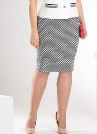 Юбка карандаш черно-белая юбка трикотажная юбка max mara юбка карандаш1 фото