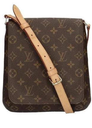 Коричнева сумка крос-боді louis vuitton монограммная сумка через плечо клатч маленькая сумка с длинным ремешком сумка с логотипами