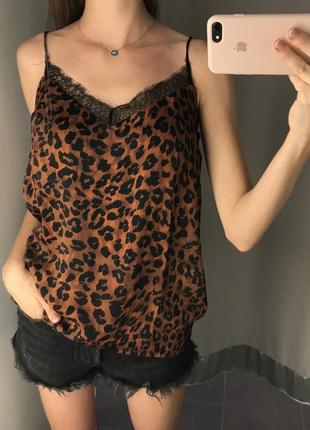 Легка леопардова майка в білизняному стилі amisu. xs-xxl