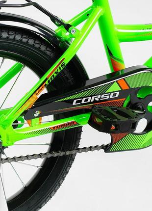 Двоколісний велосипед corso maxis cl 16 дюймів, салатовий 165013 фото