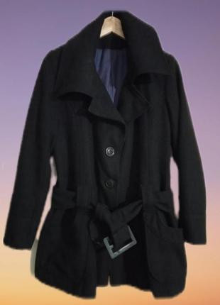Стильное, демисезонное пальто,  полупальто под пояс, от бренда new look1 фото