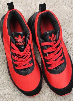 Хитовые мужские кроссовки adidas sharks black red.4 фото