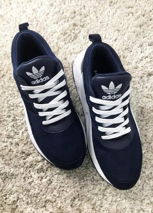 Хит! мужские темно синие кроссовки adidas sharks blue white.