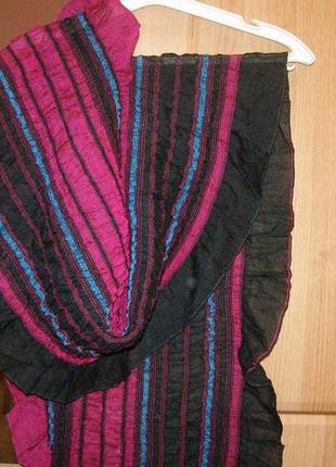 Стильний яскравий молодіжний шарф1 фото