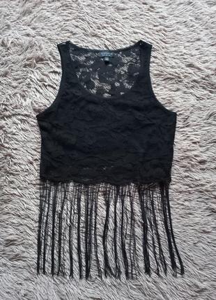 Майка с бахрамой