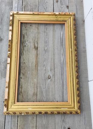 Велика дерев'яна рама рамка 60/90 см для картина фото декору рукоділля радянська срср ссср