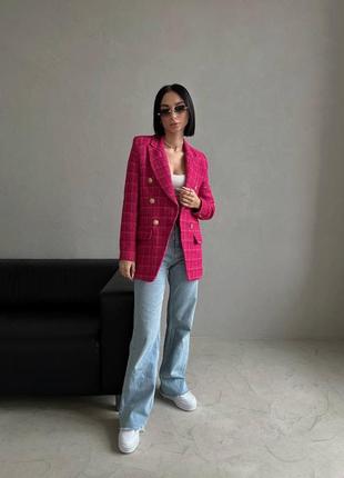 Твідовий жакет,твидовый пиджак,женский пиджак