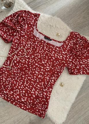 Блузка, футболка с объемными рукавами, блуза shein