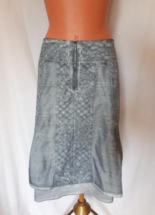 Вышитая хлопковая немецкая юбка simclan (размер 38)2 фото