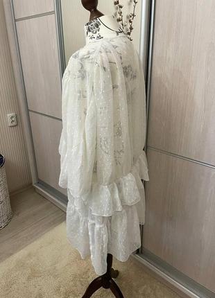 Шикарная слоистая туника пляжная накидка, короткое платье в стиле zara5 фото