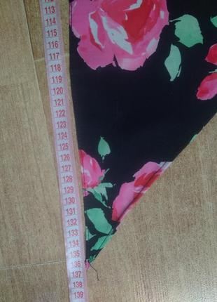 Платок шарф шаль платочка платок бандана цветочный черный4 фото