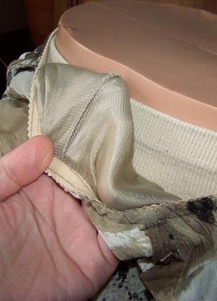 Шифоновая юбка с воланами молнией и подкладкой в бежевых тонах ml7 фото