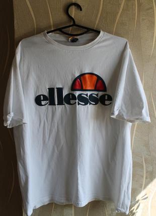 Классическая молодежная футболка с большой надписью ellesse1 фото