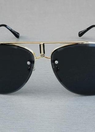 Carrera очки мужские солнцезащитные черные капли в металлической оправе