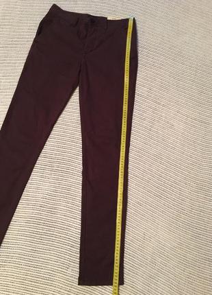 Котоновые брюки джинсы, цвет бордо8 фото