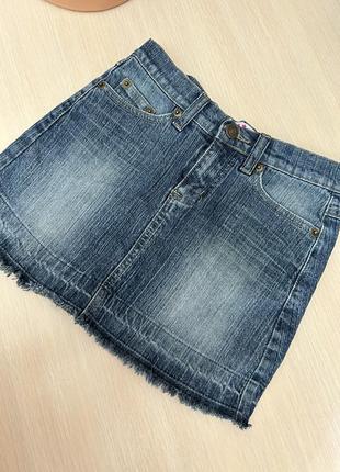 Юбка джинсовая юбка юбка на 9-10 лет