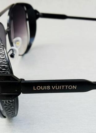 Окуляри в стилі louis vuitton  сонцезахисні окуляри чорні з градієнтом4 фото