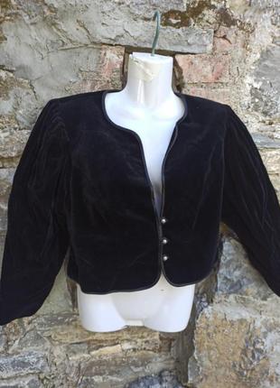 Rehli пиджпк буф рукав бархат винтаж