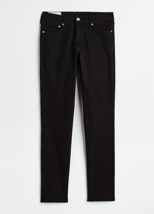 Черные подростковые джинсы скинни 30 размер h&amp;m skinny fit4 фото