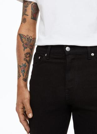 Черные подростковые джинсы скинни 30 размер h&amp;m skinny fit5 фото