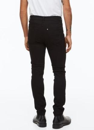Черные подростковые джинсы скинни 30 размер h&amp;m skinny fit3 фото